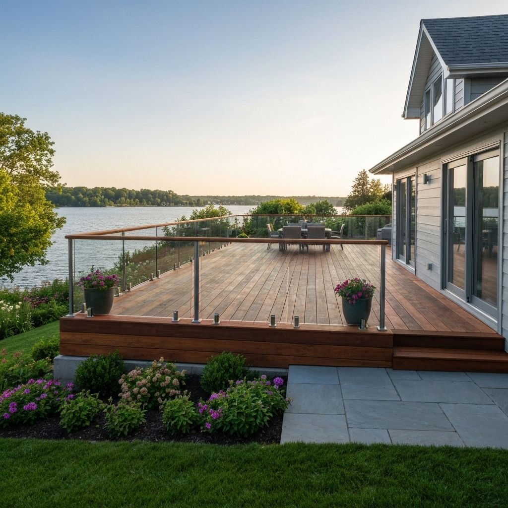 Beautiful new custom deck after renovation